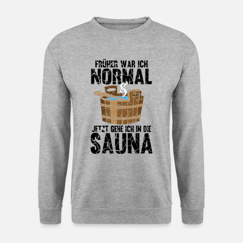 Sauna - Unisex Pullover - Weißgrau meliert