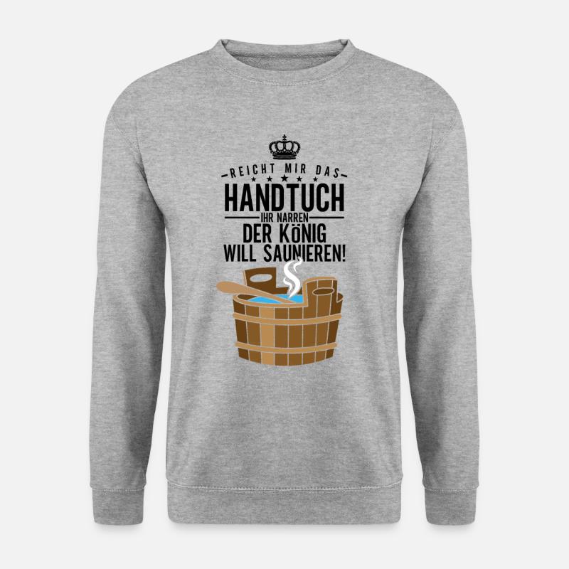 Sauna - Unisex Pullover - Weißgrau meliert