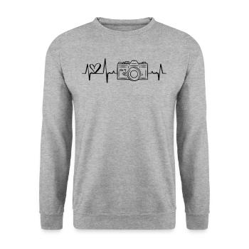 Photographes photographes - Sweat-shirt Unisexe - gris chiné - Devant - Alina (178cm) & Michal (187cm)