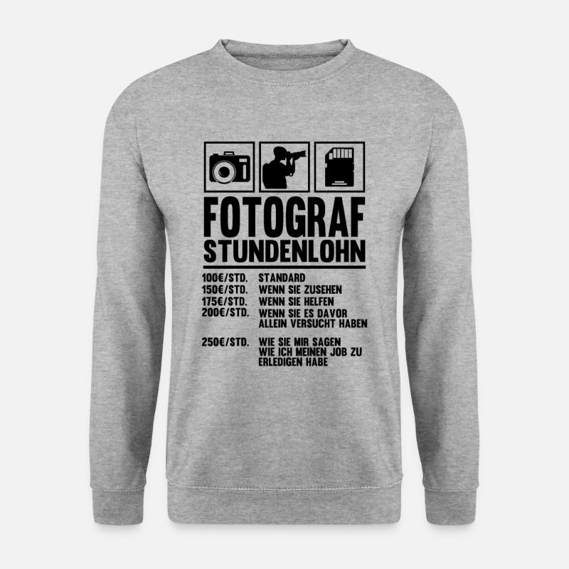Fotografieren Fotografen - Unisex Pullover - Weißgrau meliert