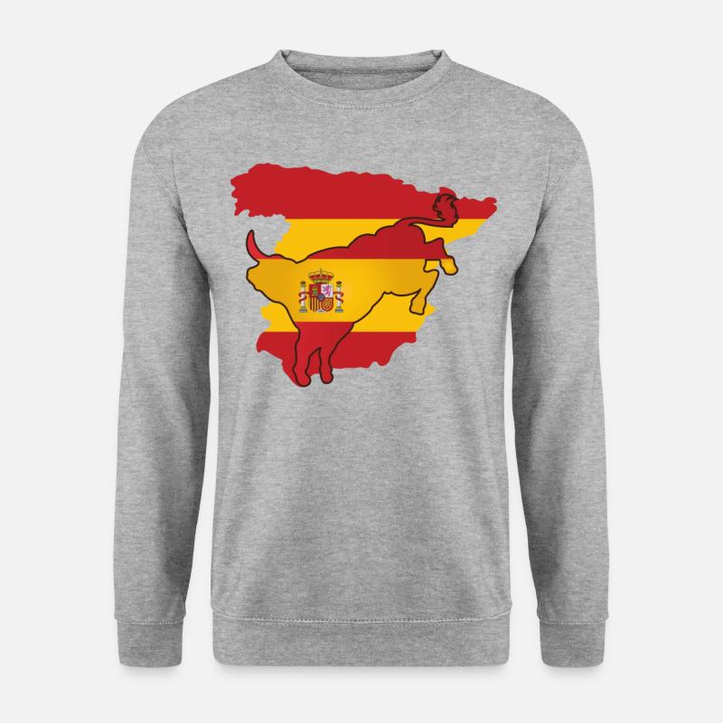 drapeau espagne cadeau espagne taureau espagnol - Sweat-shirt Unisexe - gris chiné