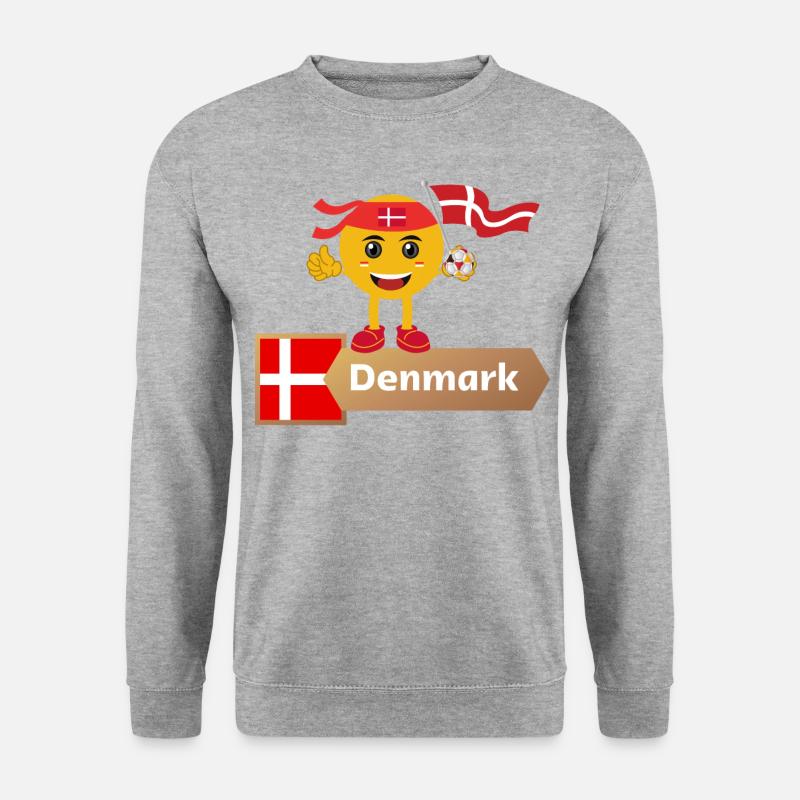 Denmark Soccer Jersey- Denmark Flag Tshirt - Unisex Sweatshirt - salt & pepper