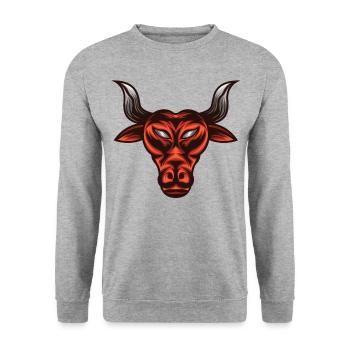 Conception d'horoscope d'astrologie de personnalité de Taureau - Sweat-shirt Unisexe - gris chiné - Devant - Alina (178cm) & Michal (187cm)