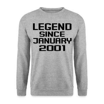 Vintage Legend depuis janvier 2001 - Sweat-shirt Unisexe - gris chiné - Devant - Alina (178cm) & Michal (187cm)