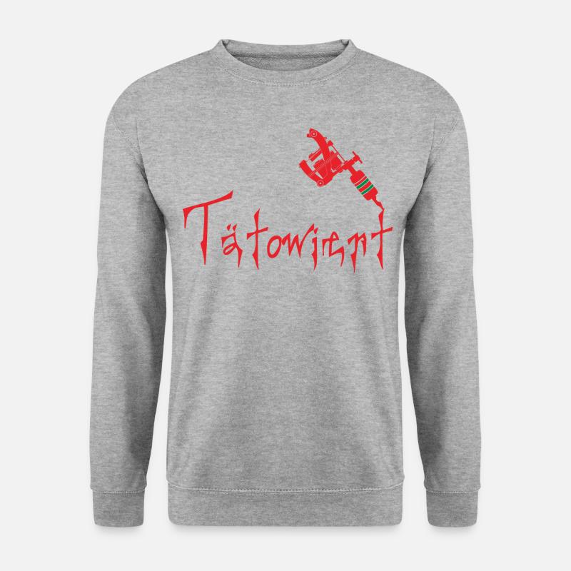 Tätowiert - Unisex Pullover - Weißgrau meliert