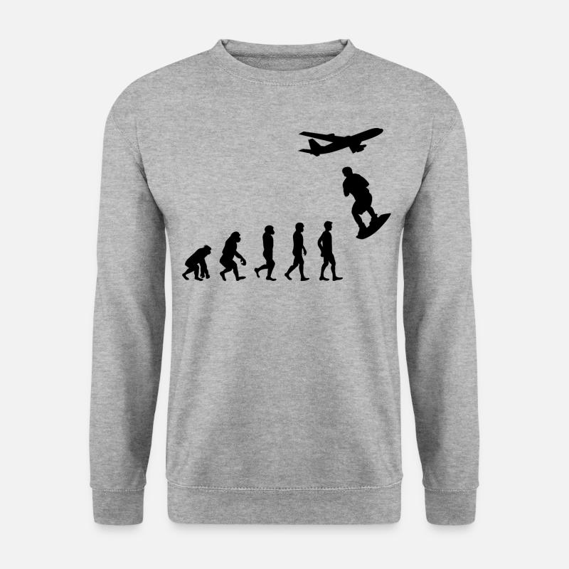 Skysurf Parachutisme Parachutisme Evolution - Sweat-shirt Unisexe - gris chiné