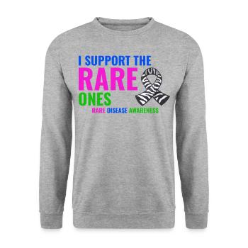 Rare Disease Support Empowering Awareness - Unisex Sweatshirt - salt & pepper - Front - Alina (178cm) & Michal (187cm)