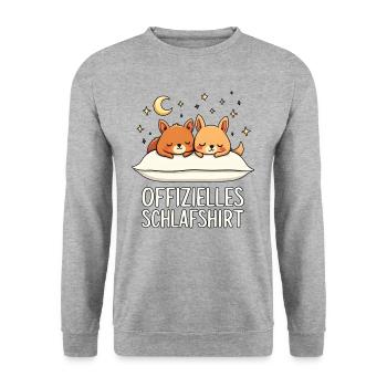 Chemise de nuit officielle Quokka Quokkas Pair - Sweat-shirt Unisexe - gris chiné - Devant - Alina (178cm) & Michal (187cm)