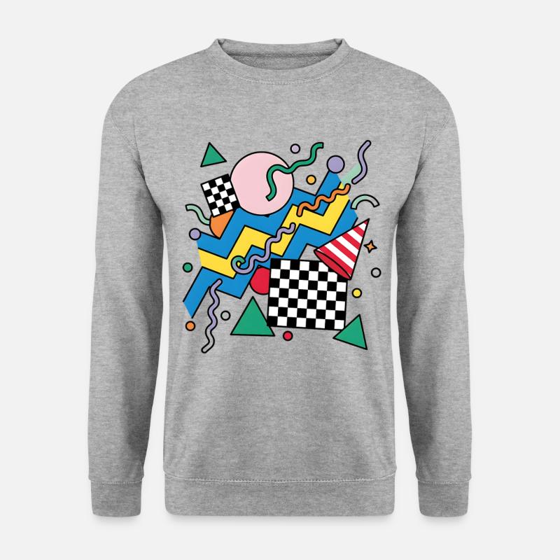 Geometric Neon Punk Pattern - Unisex Sweatshirt - salt & pepper
