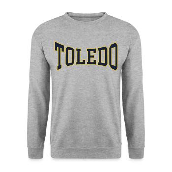 Toledo - Unisex Pullover - Weißgrau meliert - Vorne - Alina (178cm) & Michal (187cm)