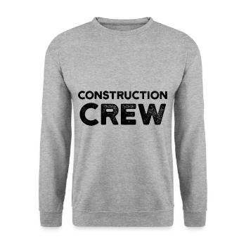 Construction worker team construction construction site construction manager - Unisex Sweatshirt - salt & pepper - Front - Alina (178cm) & Michal (187cm)