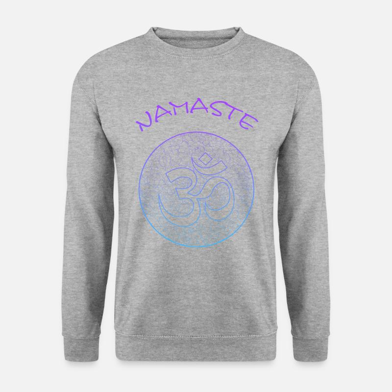 Namaste namaste - Unisex Pullover - Weißgrau meliert