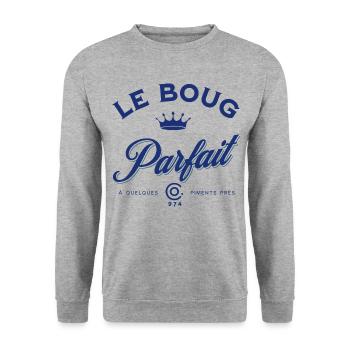 Le Boug Parfait - Sweat-shirt Unisexe - gris chiné - Devant - Alina (178cm) & Michal (187cm)