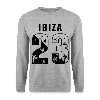 Ibiza 23 - Unisex Sweatshirt - salt & pepper - Front - Alina (178cm) & Michal (187cm)