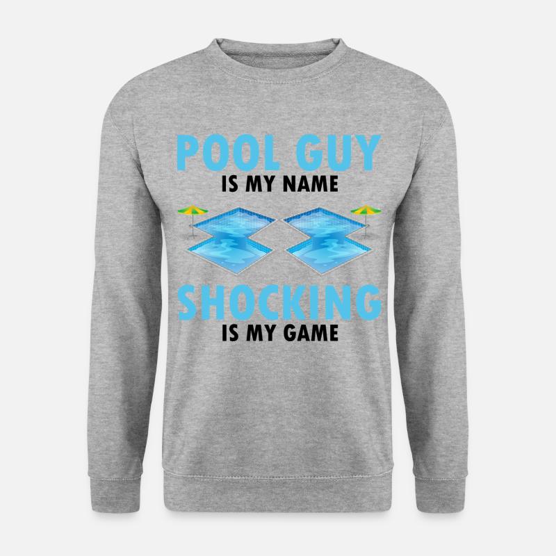 Bademeister Designs für Pooltechniker - Unisex Pullover - Weißgrau meliert
