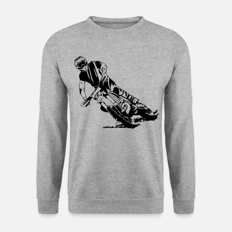 Enduro - Offroad - Motorradgeländesport - Unisex Pullover - Weißgrau meliert