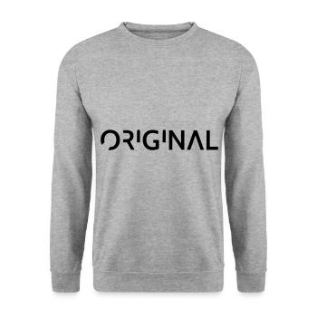 ORIGINAL - Unisex Pullover - Weißgrau meliert - Vorne - Alina (178cm) & Michal (187cm)