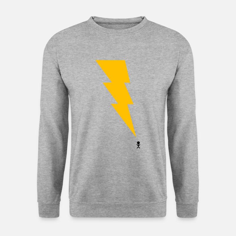 Thunderstorm - Lightning - Lightning - Stick Figure 1 - Unisex Sweatshirt - salt & pepper