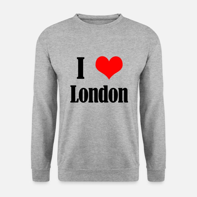 I love London - Unisex Pullover - Weißgrau meliert