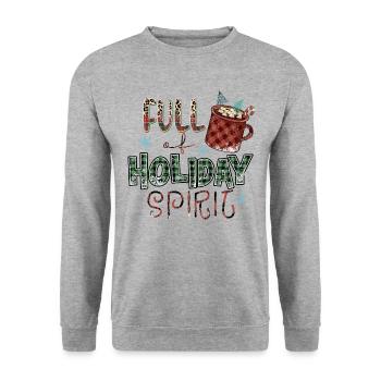 Merry Christmas, Christmas, Ugly Sweater, santa - Unisex Sweatshirt - salt & pepper - Front - Alina (178cm) & Michal (187cm)