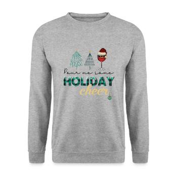 Joyeux Noël, Noël, vacances, jours fériés - Sweat-shirt Unisexe - gris chiné - Devant - Alina (178cm) & Michal (187cm)