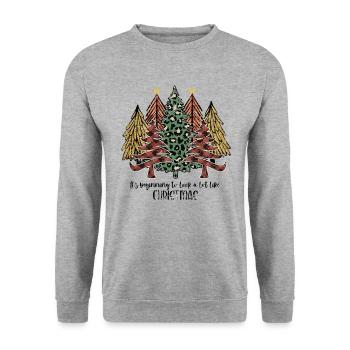 Joyeux Noël, Noël, vacances, jours fériés - Sweat-shirt Unisexe - gris chiné - Devant - Alina (178cm) & Michal (187cm)