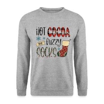 Joyeux Noël, Noël, vacances, jours fériés - Sweat-shirt Unisexe - gris chiné - Devant - Alina (178cm) & Michal (187cm)