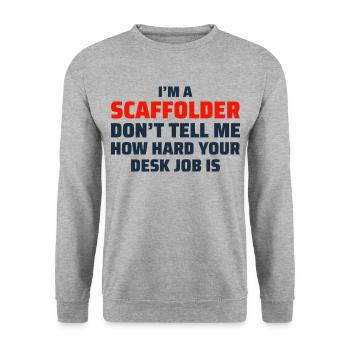 Scaffolder Scaffold Builder Scaffolding Platform - Unisex Sweatshirt - salt & pepper - Front - Alina (178cm) & Michal (187cm)