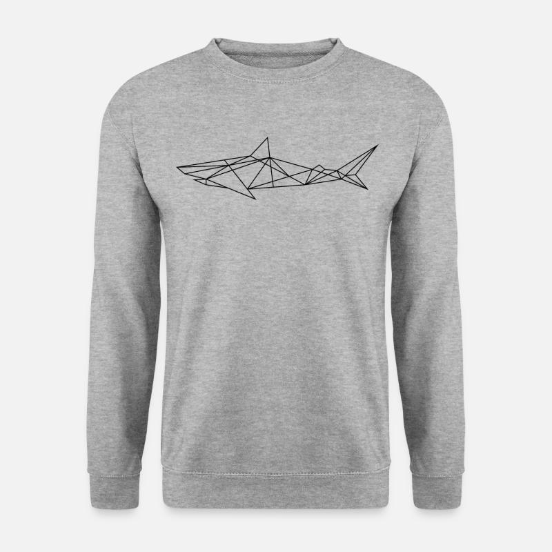shark contour - Unisex Sweatshirt - salt & pepper