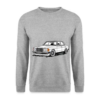 W123 Silhouette - Unisex Sweatshirt - salt & pepper - Front - Alina (178cm) & Michal (187cm)