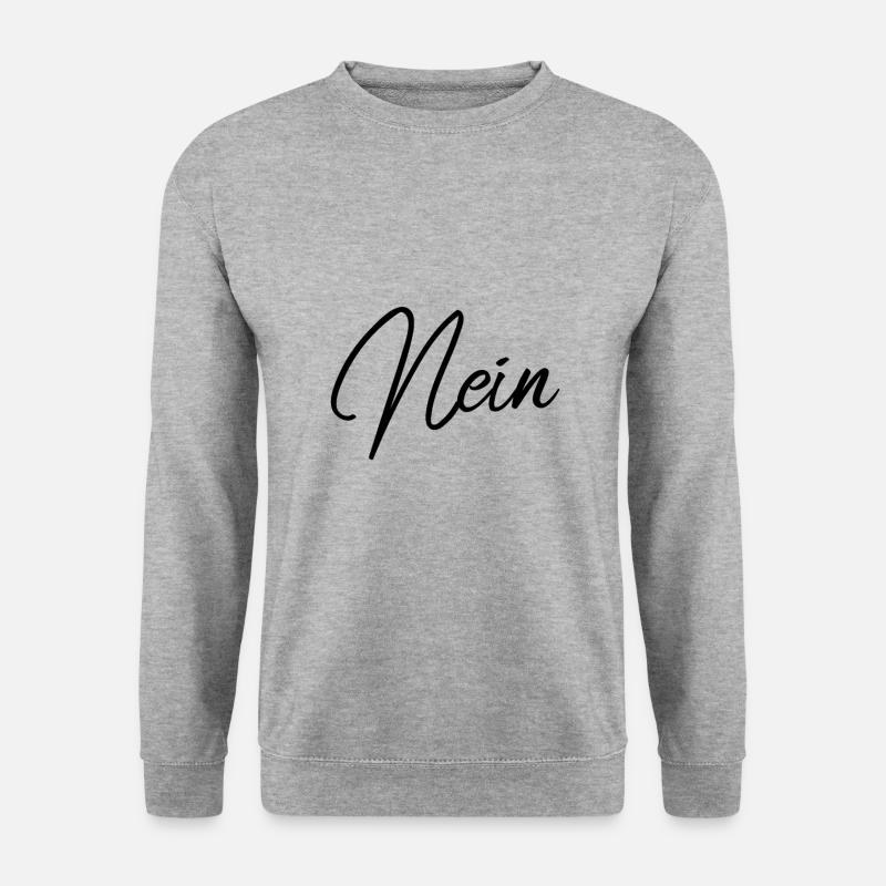 Einfach nein - Unisex Pullover - Weißgrau meliert