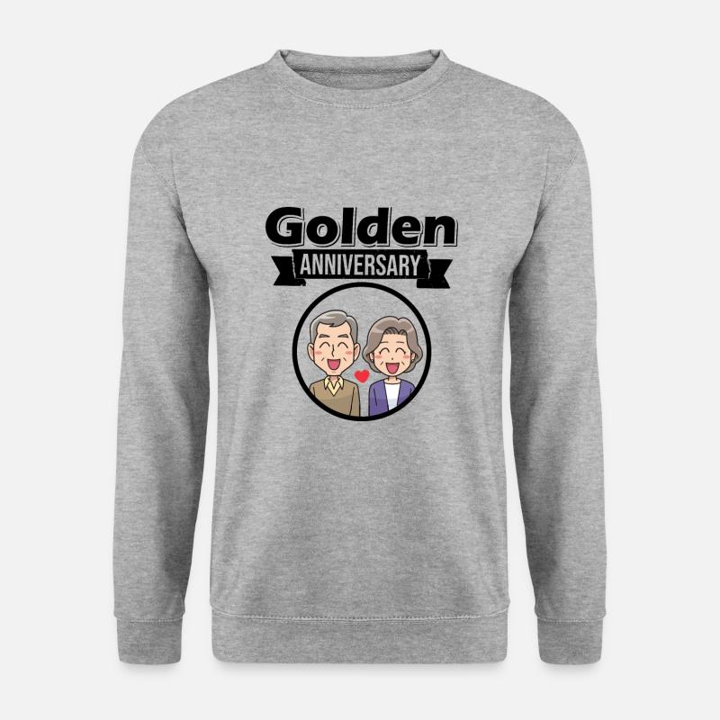 Goldene hochzeit! - Unisex Pullover - Weißgrau meliert