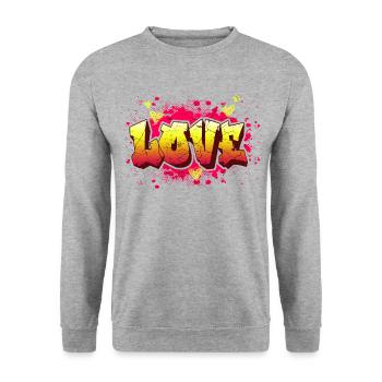 Chers graffitis - Sweat-shirt Unisexe - gris chiné - Devant - Alina (178cm) & Michal (187cm)