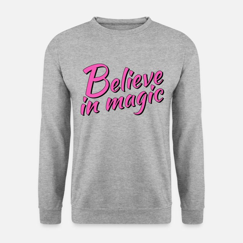 Believe in magic - Unisex Pullover - Weißgrau meliert