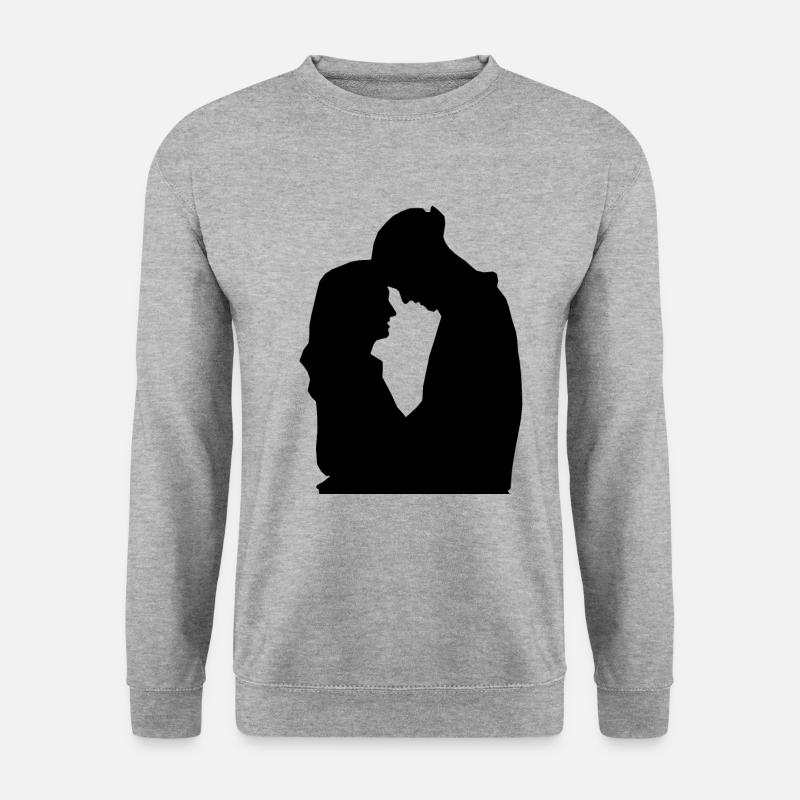 Love - Unisex Pullover - Weißgrau meliert