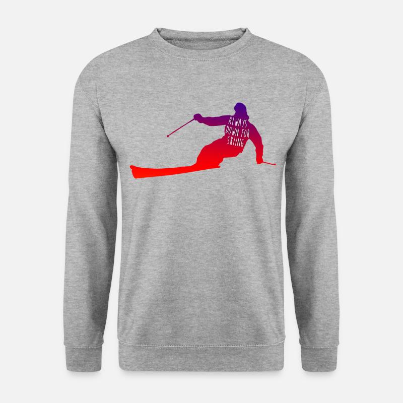 Skiurlaub - Unisex Pullover - Weißgrau meliert