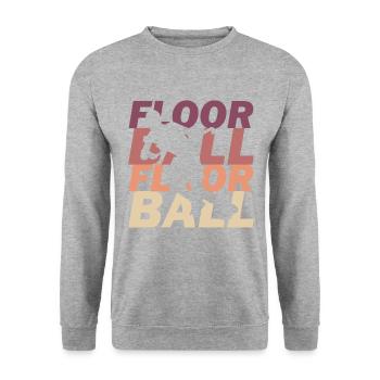 Floorball - Unisex Pullover - Weißgrau meliert - Vorne - Alina (178cm) & Michal (187cm)