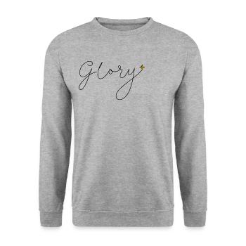 Glory - Unisex Pullover - Weißgrau meliert - Vorne - Alina (178cm) & Michal (187cm)