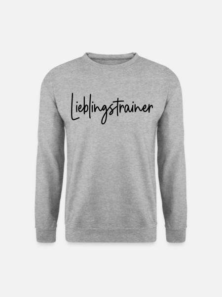 Lieblingstrainer Team Sport Mannschaft Trainer - Unisex Pullover - Weißgrau meliert