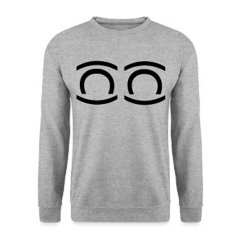 œil simple - Sweat-shirt Unisexe - gris chiné - Devant - Alina (178cm) & Michal (187cm)