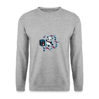 panda danse - Sweat-shirt Unisexe - gris chiné - Devant - Alina (178cm) & Michal (187cm)