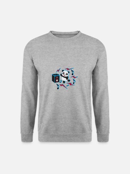 panda danse - Sweat-shirt Unisexe - gris chiné
