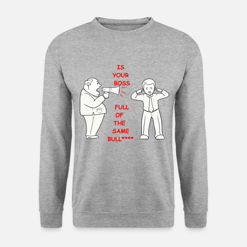 Boss - Unisex Pullover - Weißgrau meliert