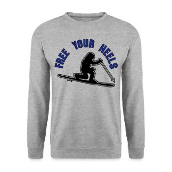 libérer vos talons z3 - Sweat-shirt Unisexe - gris chiné - Devant - Alina (178cm) & Michal (187cm)