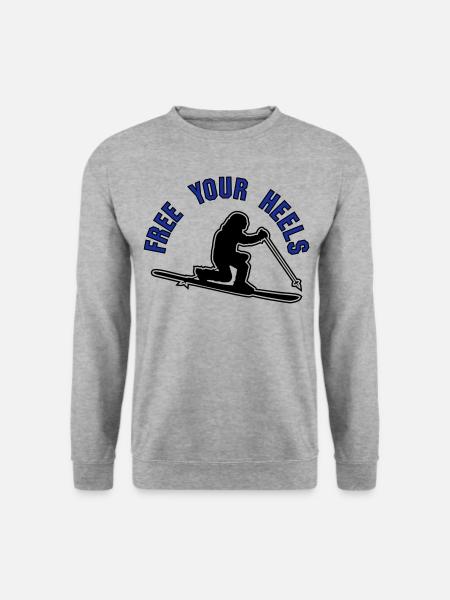 free your heels z3 - Unisex Pullover - Weißgrau meliert