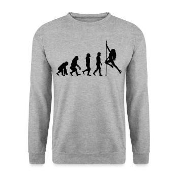 Pole Sport Dance Evolution Dancer Acrobatics - Sweat-shirt Unisexe - gris chiné - Devant - Alina (178cm) & Michal (187cm)