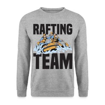 Tenue d’équipe de rafting pour les équipes de navigation de plaisance en montagne - Sweat-shirt Unisexe - gris chiné - Devant - Alina (178cm) & Michal (187cm)