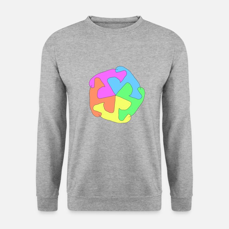 mandala buddhismus - Unisex Pullover - Weißgrau meliert
