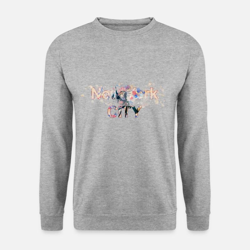 New York City - Unisex Pullover - Weißgrau meliert
