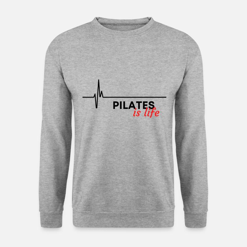 Pilates ist Leben - Unisex Pullover - Weißgrau meliert